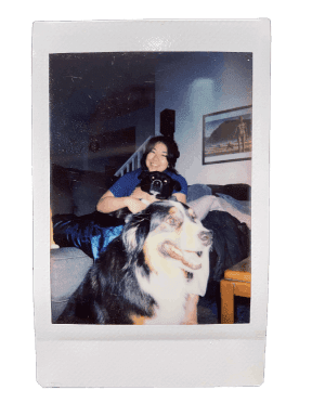 polaroid (kaori and dogs)